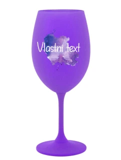 Personalizovaná sklenička na víno - Akvarelový otisk