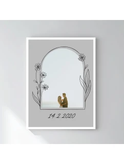 Personalizovaný magický fotoobraz v rámu - 30x40 - květinové ohraničení 