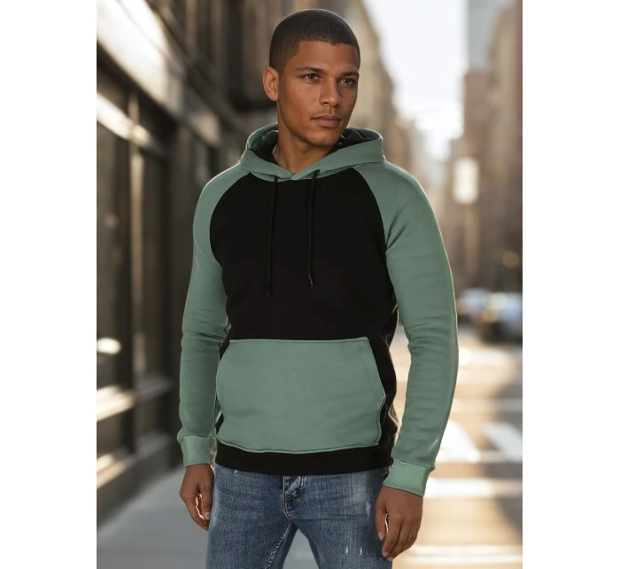 Pánska základná mikina s kapucňou čierna FashionStreet BX5896