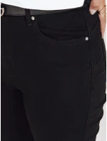 Dámske skinny džínsy čierne FashionStreet UY2756