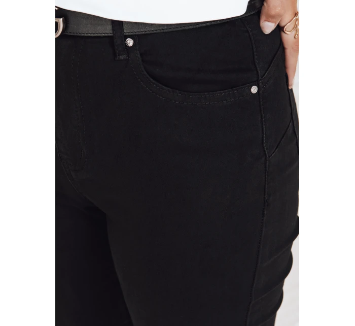 Dámske skinny džínsy čierne FashionStreet UY2756