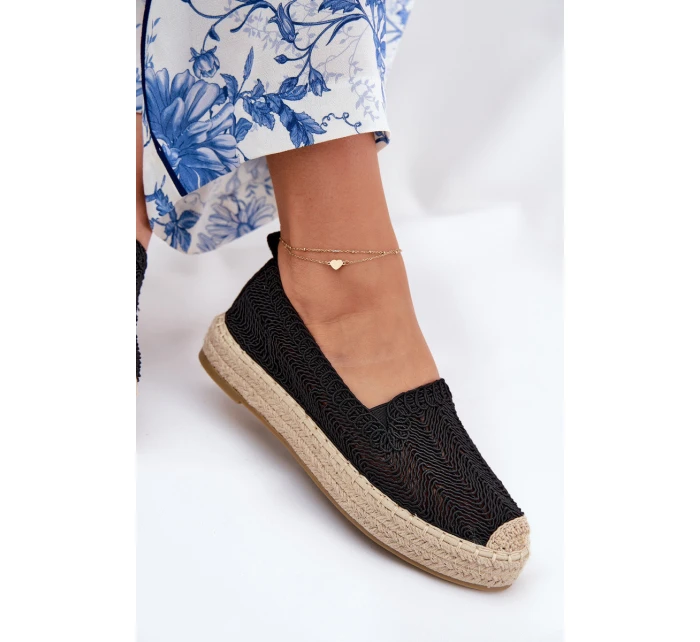 Espadryle Damskie Na Platformie Vinceza 17392 Czarne Espadryle Damskie Na Platformie Vinceza 17392 Czarne