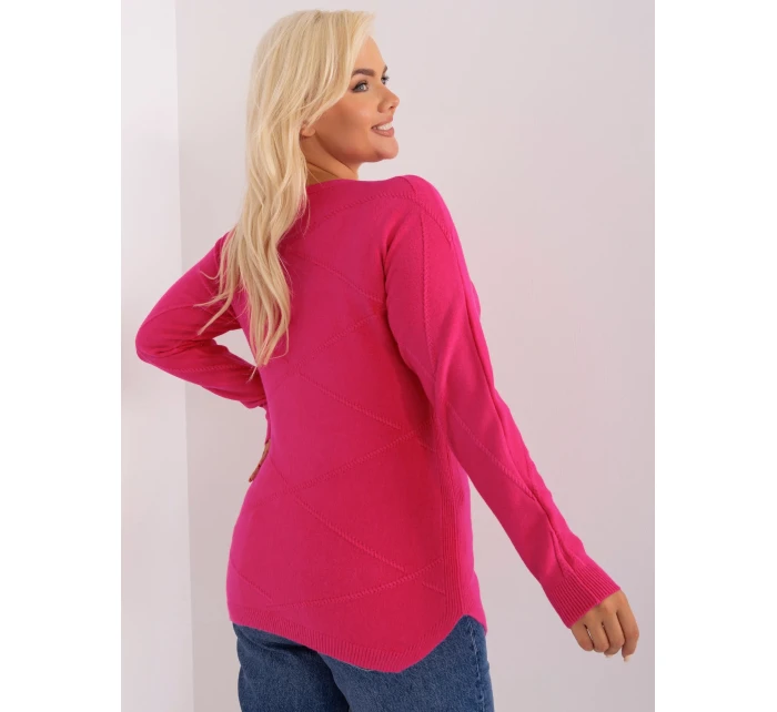 Sweter PM SW PM model 18949240 fuksjowy - FPrice Sweter PM SW PM model 18949240 fuksjowy - FPrice