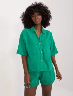 Dámská košile DHJ KS model 20225835 zelená - FPrice Dámská košile DHJ KS model 20225835 zelená - FPrice