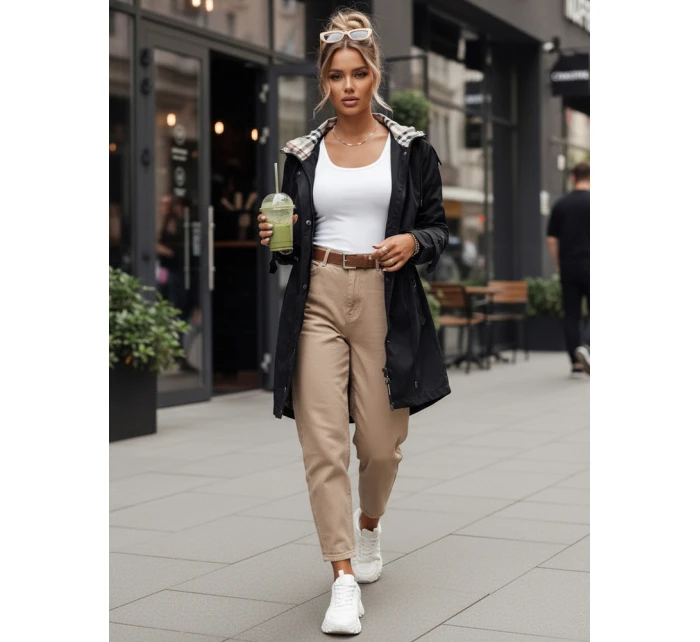 Dámska prechodná bunda MOZA black FashionStreet TY4285 Dámska prechodná bunda MOZA black FashionStreet TY4285