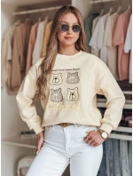 Dámská oversize mikina s  ecru Dstreet model 21988109 - FashionStreet