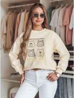 Dámská oversize mikina s  ecru Dstreet model 21988109 - FashionStreet