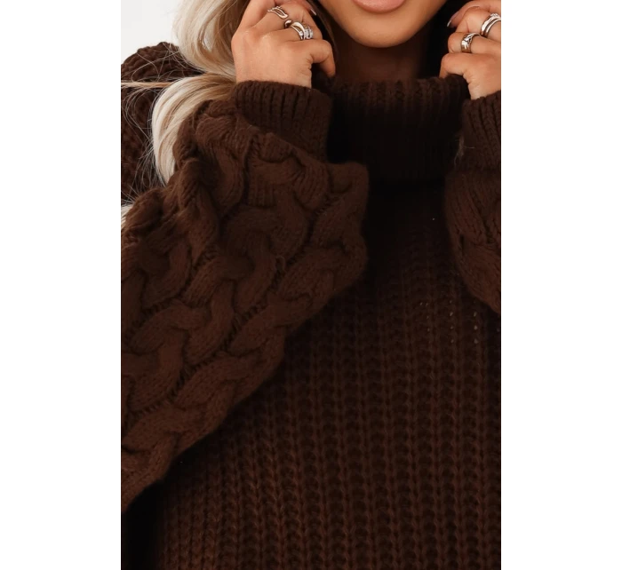 Teplý rolák oversize s širokými rukávy model 21794488 - numoco basic