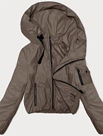 Dámska krátka bunda s kapucňou S'West Dark Beige (B8246-12)