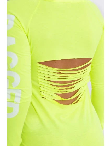 Otrhané žlté neónové šaty Otrhané žlté neónové šaty