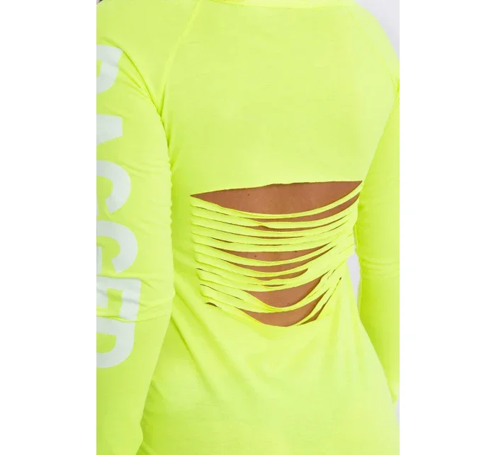 Otrhané žlté neónové šaty Otrhané žlté neónové šaty