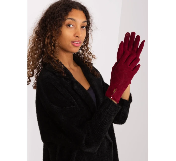 Rękawiczki AT RK model 19381497 bordowy - FPrice