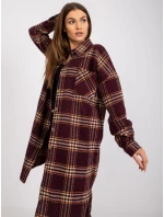 Dámska košeľa EM-KS-003/06.38X-maroon Dámska košeľa EM-KS-003/06.38X-maroon