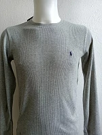 Pánske tričko s dlhým rukávom 714687799003 grey - Ralph Lauren