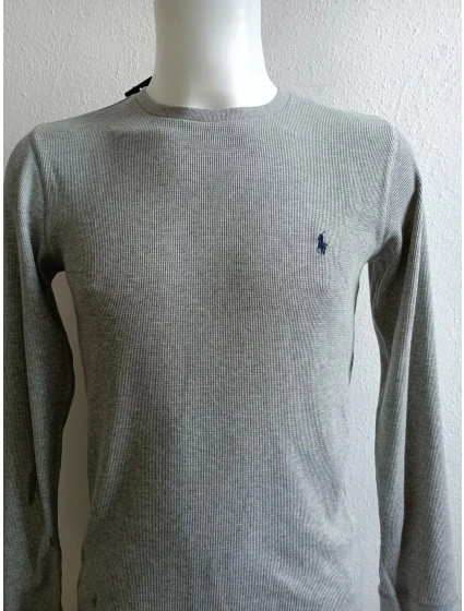 Pánské tričko dlouhým rukávem model 21066322 šedé - Ralph Lauren