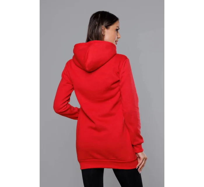 Tmavě červená dámská klokaní mikina model 17789374 - J.STYLE Tmavě červená dámská klokaní mikina model 17789374 - J.STYLE