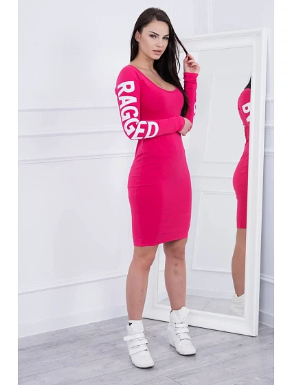 model 18742329 fuchsiové šaty - K-Fashion