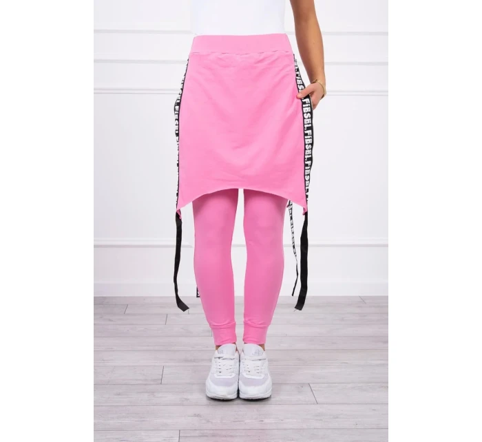 Nohavice/oblek s nápisom selfie svetlo ružový Nohavice/oblek s nápisom selfie svetlo ružový