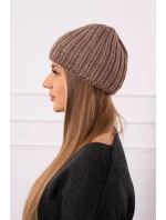 Dámská čepice Rebeka model 18751917 mocca - K-Fashion Dámská čepice Rebeka model 18751917 mocca - K-Fashion