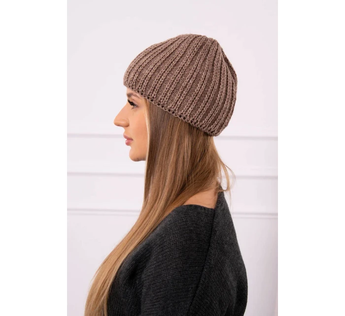 Dámská čepice Rebeka model 18751917 mocca - K-Fashion Dámská čepice Rebeka model 18751917 mocca - K-Fashion