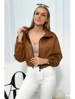 Semišová mikina na zips Ťava