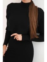 Dámska viskózna blúzka a šaty čierne