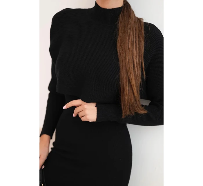 Dámska viskózna blúzka a šaty čierne