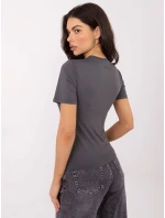 Bluzka model 21789026 grafitowy - FPrice