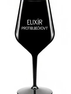 ELIXIR ANTI-BUBBLE - čierny nerozbitný pohár na víno 470 ml