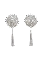 Sexy nálepky na bradavky Mistiqua strieborné - Obsessive