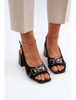Sandále na podpätku model 195425 Krok vo veľkom štýle Sandále na podpätku model 195425 Krok vo veľkom štýle