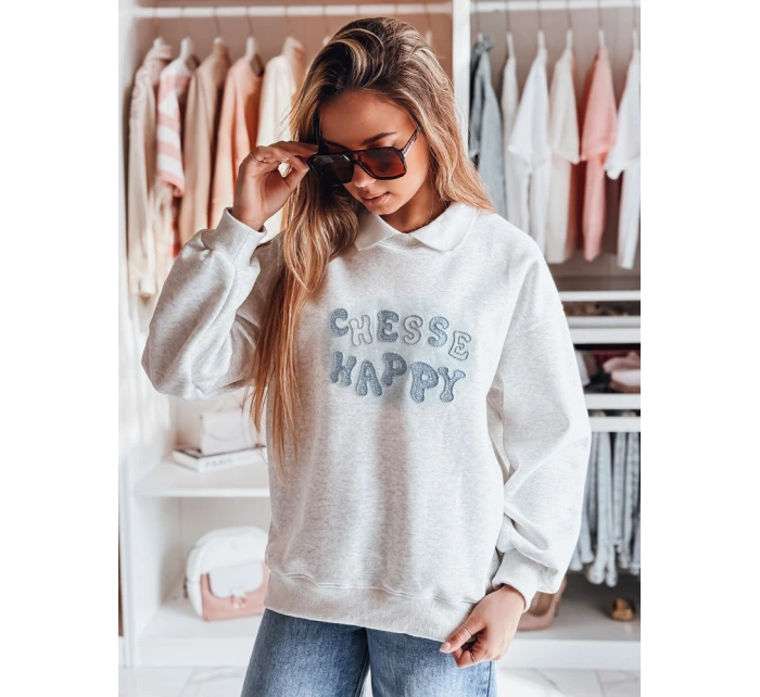 Dámská oversize mikina s potiskem šedá Dstreet model 21989127 - FashionStreet