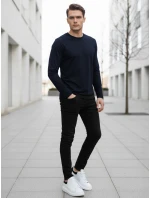 Pánské tmavě modré tričko s dlouhým rukávem Dstreet model 21994128 - FashionStreet