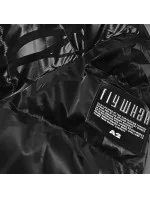 Černá krátká zimní květovaná bunda model 21248590 - CANADA Mountain