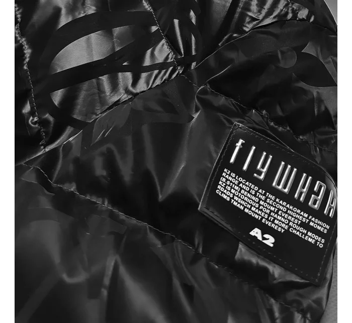 Černá krátká zimní květovaná bunda model 21248590 - CANADA Mountain