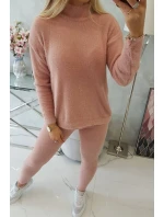 Dvoudílný model 18747404 set alpaka tmavě pudrově růžový - K-Fashion