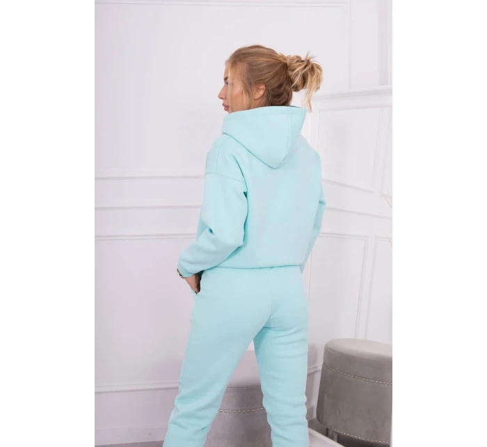 Teplá súprava s mikinou viazanou na spodnú časť mäty Teplá súprava s mikinou viazanou na spodnú časť mäty