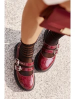 Dámské Polobotky S Pásky Lakované model 21671372 - Boto