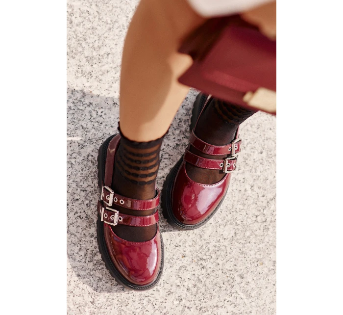 Dámské Polobotky S Pásky Lakované model 21671372 - Boto