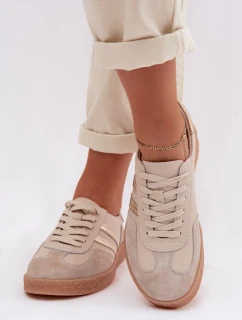 Kožené Dámské Tenisky model 22007442 Béžové - S.Barski