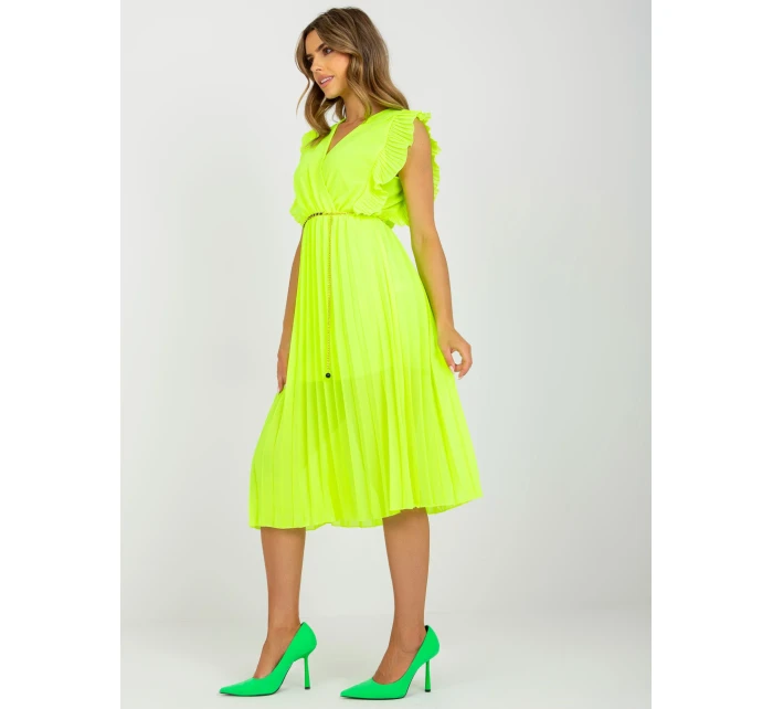 Šaty DHJ SK 1155.85 fluo žltá