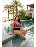 Dvojdielne plavky S937 V1MI9 Marmaris9 ružová a čierna - Vlastné