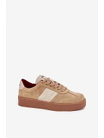 Dámske semišové tenisky SS2D4022 beige - Just Dare