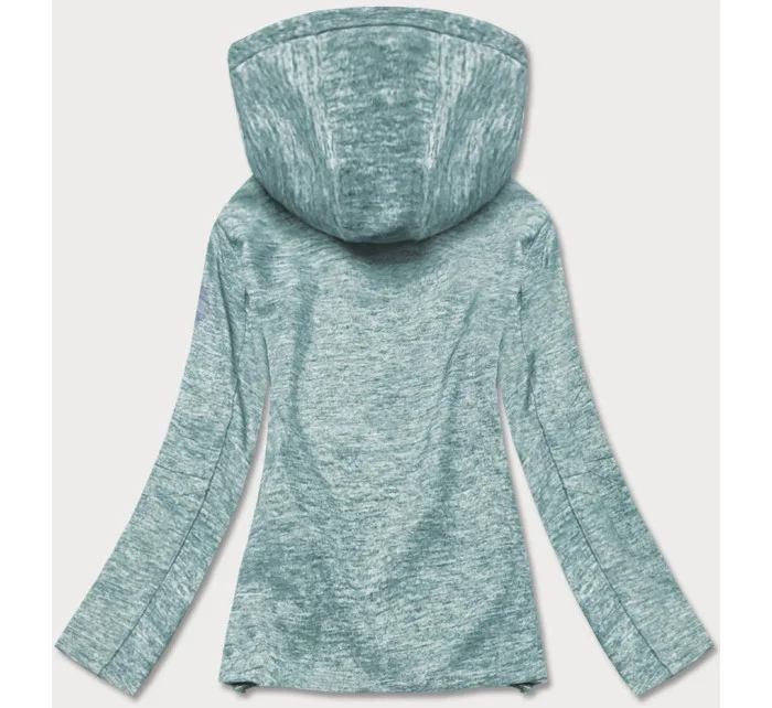 Šedo-svetlo modrá dámska športová bunda typu "softshell" (DW-21605)