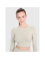 Dámske tričko 4F 4FRSS25TFLOF486-83S s dlhými rukávmi a výstrihom na chrbte