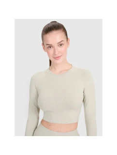 Dámske tričko 4F 4FRSS25TFLOF486-83S s dlhými rukávmi a výstrihom na chrbte