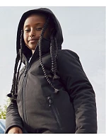 Padded Hooded Softshell Junior Dětská zateplená softshellová bunda s kapucí model 22454895 dark navy - Clique