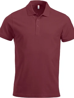 Classic S/S Pánské piqué polo z těžké bavlny burgundy model 22457165 - Clique