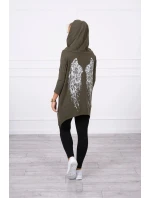 Blúzka s potlačou krídla khaki Blúzka s potlačou krídla khaki