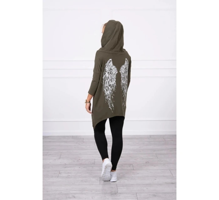 Blúzka s potlačou krídla khaki Blúzka s potlačou krídla khaki